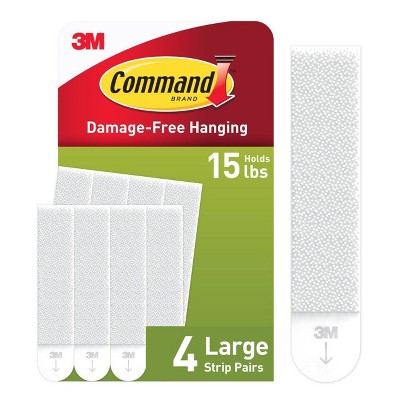 Command Large Picture Hanging Strips White: Adhesive Strips for Art & Office, Plastic, No Choking Hazard