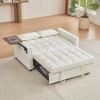 CAVINAS Modern Upholstered Convertible Sofa, Velvet Loveseat Sofa Bed with Adjustable Backrest,  Couches for Living Room with a Small Table - 2 of 4