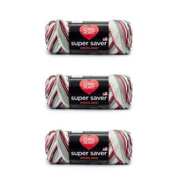 Red Heart Super Saver Latte Stripe Yarn - 3 Pack Of 141g/5oz - Acrylic - 4  Medium (worsted) - 236 Yards - Knitting/crochet : Target