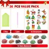 Joyfy Christmas Tree Decorations,16 Pcs Christmas 5D DIY Diamond Art Ornaments Craft Kit with Keychains, Kids Xmas Party Favors - 2 of 4
