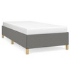 vidaXL Bed Frame Dark Gray 39.4 in.x74.8 in. Twin Fabric - 2 of 4