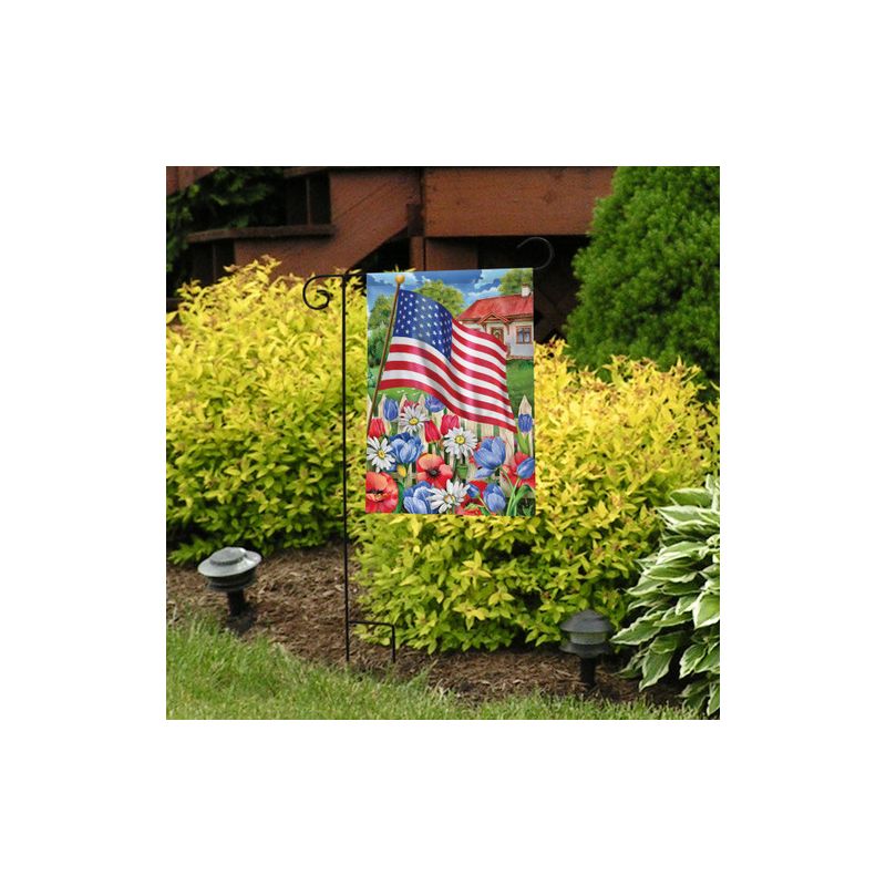 Americana Garden Summer Garden Flag 12.5 x 18 Patriotic Floral Briarwood Lane, 3 of 4