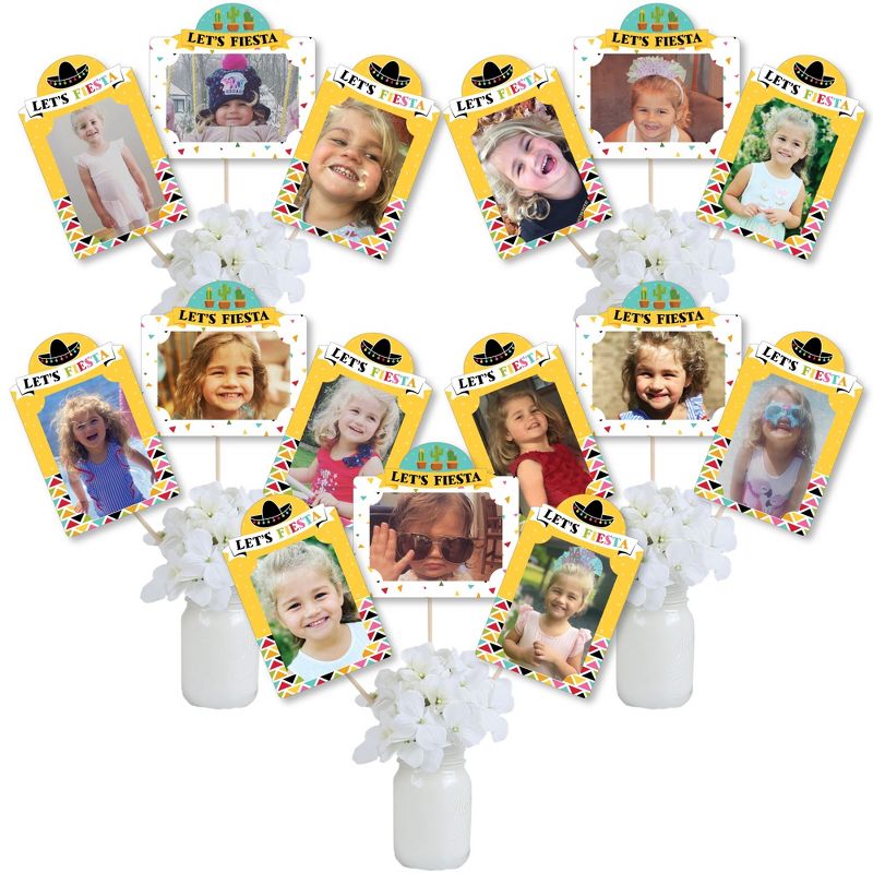 Big Dot of Happiness Let's Fiesta - Fiesta Picture Centerpiece Sticks - Photo Table Toppers - 15 Pieces, 1 of 8