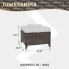 EAGLE PEAK Ocean Vista 2 Piece Wicker Patio Ottoman Set, Variated Wicker Multipurpose Square Ottomans - 3 of 4