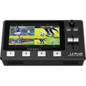 FEELWORLD L2 Plus Multi Camera Video Mixer Switcher with 5.5 inch LCD Touch Screen PTZ Controller Chroma Key 4 HDMI - 1 of 1