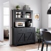 Kitchen Pantry Cabinet with Microwave Shelf, Hutch Cabinet with Adjustable Shelves and Buffet Cupboard, Kitchen Storage Organizer for Kitchen, Dining - 4 of 4