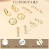 Mix & Match Earring Charms Set, 14K Gold Plated & 925 Sterling Silver Huggie Hoops with CZ Dangles, Hypoallergenic Unisex Jewelry - 4 of 4