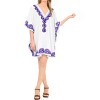 HAPPY BAY Women's House Daily Routine Evening Wear Vacation Casual Dailywear Plus Size Holidaysuit Cover Ups for Women 2X-3X White, Solid - 2 of 3
