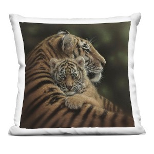 Stupell Industries Cherished Tiger Cub Indoor Decorative Throw Pillow, 18 x 18 - 1 of 3