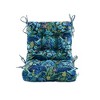 ARTPLAN Outdoor Chair Cushion,High Back Tufted Patio Cushion with Tie for Adirondack Rocker Chair,44"x21"x4",1 Count,Floral - 2 of 4