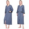 PAVILIA Women Zipper Robe, Loungewear Dress Lightweight Sleepwear Housecoat Nightgown Long Bathrobe, Jersey Robe with Pocket - 4 of 4