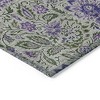 Olive Green Sage And Purple Floral Washable Indoor Outdoor Area Rug - 4 of 4