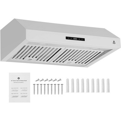 30" Under Cabinet Range Hood Kitchen Vent Touch Control 400 CFM 3 Speed With LEDs