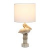 17.25" Shoreside Tall Coastal Sitting Pelican Bedside Table Desk Lamp Beige - Simple Designs - 2 of 4