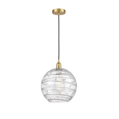 Athens Deco Swirl - 1 Light Mini Pendant In Industrial Style-14.75 Inches Tall and 12 Inches Wide