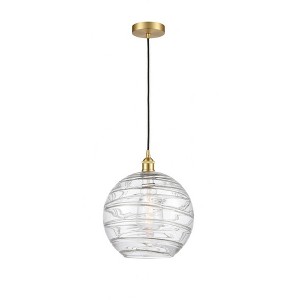 Athens Deco Swirl - 1 Light Mini Pendant In Industrial Style-14.75 Inches Tall and 12 Inches Wide - 1 of 1