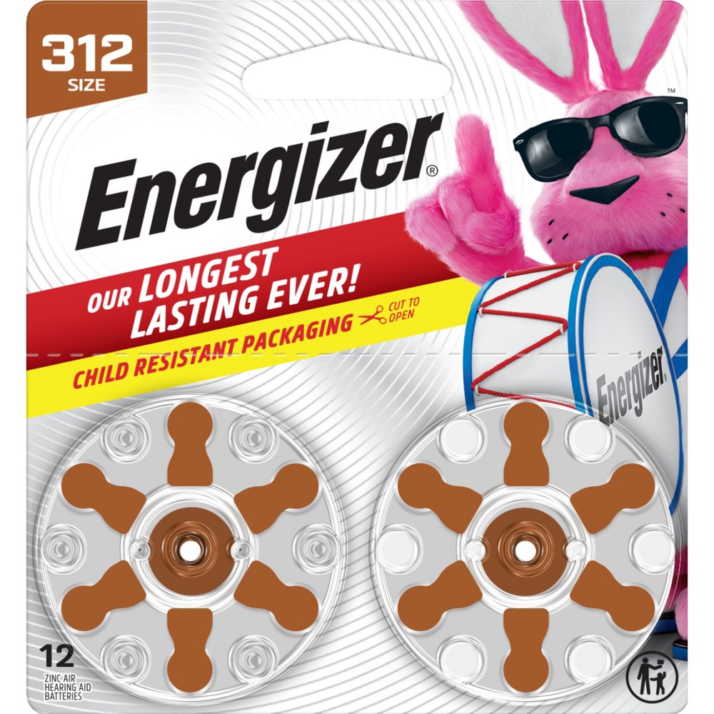 Energizer Hearing Aid Battery Size 312 12pk - Brown