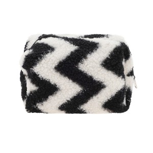 Unique Bargains Durable Stripes Makeup Bag 1 Pc - 1 of 3