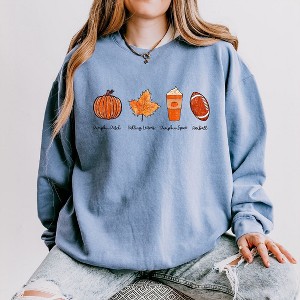 Simply Sage Market Women's Lightweight Garment Dyed Graphic Sweatshirt Fall Favorites - 1 of 4