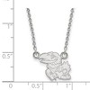 Black Bow Jewelry 14k White Gold Kansas Jayhawks NCAA Necklace 18 Inch - 2 of 4