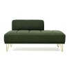 56" Width End of Bed Bench,Velvet Fabric Upholstered 2 Seater Sofa Couch Entryway Ottoman Bench,Fuzzy Sofa Stool Footrest,Window Bench-Cuddlewood - 2 of 4