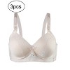 Allegra K Women's Comfortable Soft Stretchy Full Coverage Non-Wired Bra 3 Pcs - 2 of 4