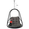Okak Egg Swing Chair with Cup Holder,Outdoor Hanging Basket Chair with Cushion,Porch Swing for Patio, Garden,Backyard - 2 of 4