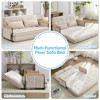 Mjkone Muti-Functional Folding Floor Sofa Bed,3-Seater/2-Seater/1-Seater Lazy Futon Sofa with Pillows,6 Position Adjustable Backrest - 2 of 4