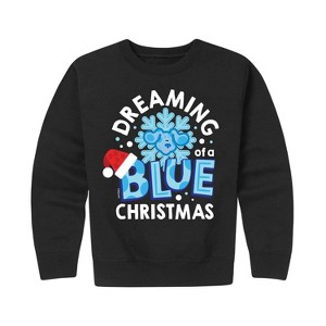 Boys' - Blue's Clues & You! - A Blue Christmas Graphic Long Sleeve Fleece Sweatshirt - 1 of 4