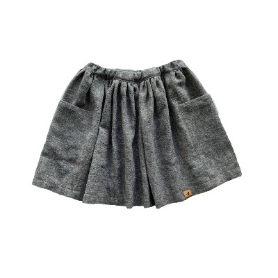 Girl Rory Skirt With Large Side Seam Pockets And Elastic Waist - Tate & Adele