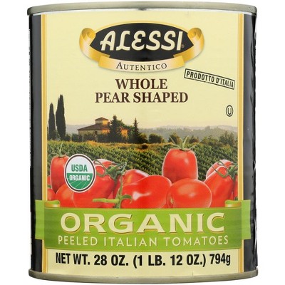 Alessi Organic Peeled Italian Tomato - 12 pack, 28 oz