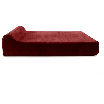 Big Barker 7" Orthopedic Dog Bed Headrest Edition Burgundy Extra