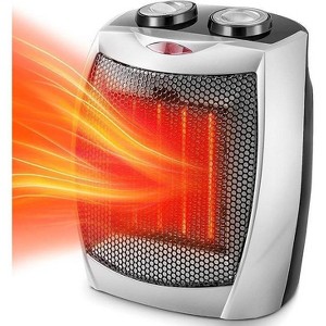 R.W.FLAME Portable Electric Tabletop Space Heater Space Heater, quiet, Overheat Protection for Home/Office,  SILVER - 1 of 4