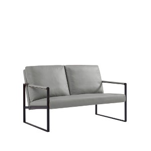 NicBex 47.24 Inch PU Leather 2-Seater Sofa Chairs with Thick Padded Backrest for Living Room,Apartment,Office - 1 of 4