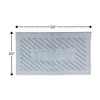 Knightbridge Diagonal Racetrack 100% Cotton Reversible Bath Rug Light Blue - 2 of 4