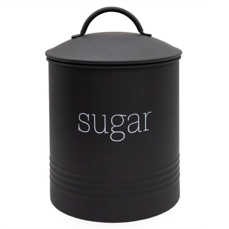 AuldHome Design Enamelware Sugar Canister; Rustic Farmhouse Style Kitchen Storage, 1 of 9