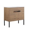 Bathroom Vanity With Sink Freestanding/Wall-Mounted Bathroom Vanity Ceramic Single Basin Set With Doors Adjustable Shelves For Bathroom - 2 of 4