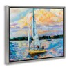 Stupell Industries Vivid Nautical Sailboat Landscape Floating Frame Canvas Art - 2 of 4