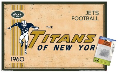 Trends International NFL New York Jets - End Zone 17 Wall Poster, 22.375 x  34, Barnwood Framed Version