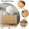 Dresser for Bedroom,6 Drawer Dresser with Wide Drawers,Wooden Chest of Drawers,Modern Storage Dressers for Living Room,Closet,Hallway,Entryway - 4 of 4