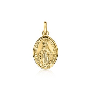 Ross-Simons Italian 14kt Yellow Gold Miraculous Medal Pendant Size 1.00 - 1 of 4