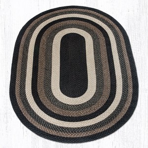 Earth Rugs Mocha/Frappuccino Oval Braided Rug – Handwoven Jute, Neutral Farmhouse Style Accent - 1 of 1