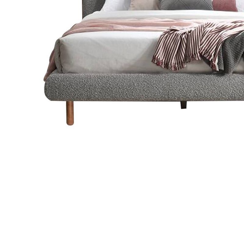 87.8&#34; Eastern King Bed Cleo Bed Gray Boucle - Acme Furniture, 3 of 9