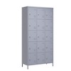 ACEPANO 72 in. H Metal Storage Cabinet with 15 Doors & Locks for Home, Office & School-Gray - 3 of 4