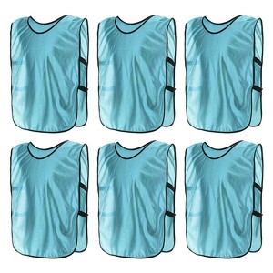 Unique Bargains Quick Drying Athletic Soccer Jersey Training Vests 6 Pcs - 1 of 4