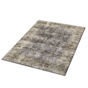 9x12 Area Rug, Washable Rug, Vintage Floral Carpet, Non Slip Kitchen Rugs, Entryway Rug, Bathroom Rugs, Thin Rugs for Bedroom, Stain Resistant Rugs - 1 of 4