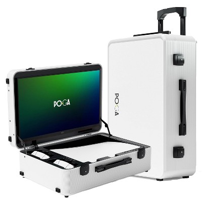 POGA LUX PlayStation 5 Premium Portable Console Travel Case incl. Trolley and 24 AOC Gaming Monitor