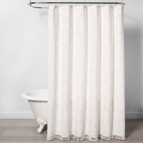 Textured Shower Curtain Off White Opalhouse Target
