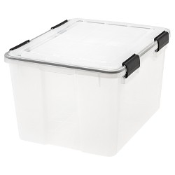 Iris 12.95qt 8pk Stack And Pull Plastic Storage Bin : Target