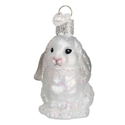Old World Christmas 2.5 Inch White Baby Bunny Ornament Rabbit Tree Ornaments